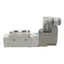 Used SMC SY5120-5DZ-01T-F2 Solenoid Valve, 5/2-Way, 1/8" NPT, 0.15-0.7MPa, 24VDC Coil