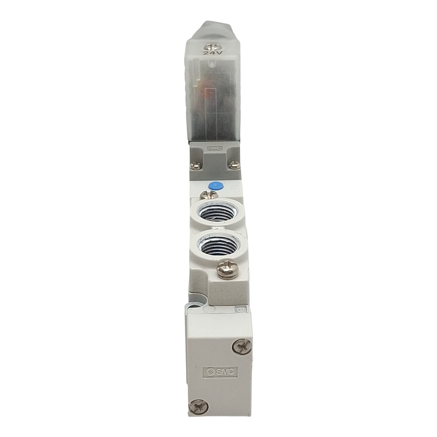 Used SMC SY5120-5DZ-01T-F2 Solenoid Valve, 5/2-Way, 1/8" NPT, 0.15-0.7MPa, 24VDC Coil