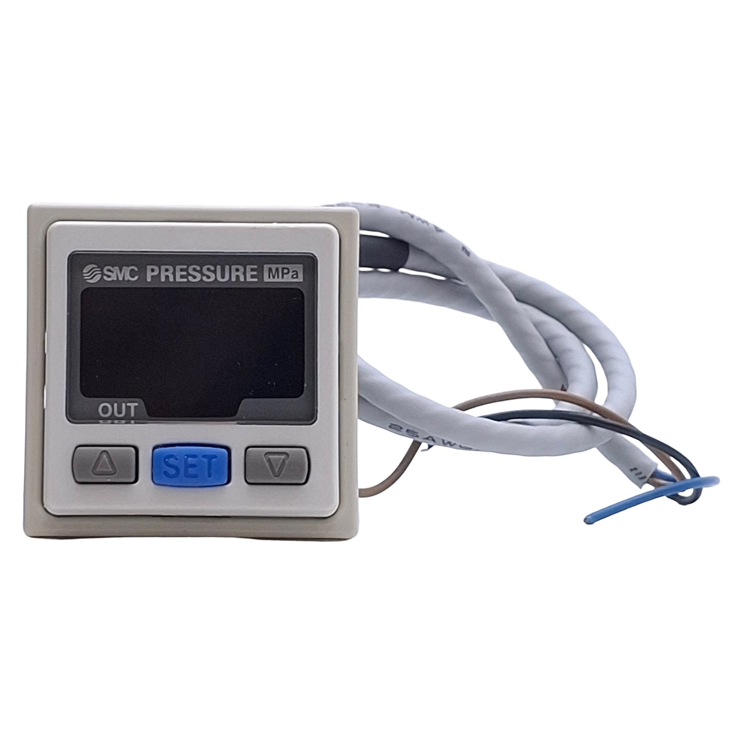 Used SMC ISE30-T1-25 Digital Vacuum Pressure Switch, -0.1~1MPa, 1/8in NPT, 12-24VDC