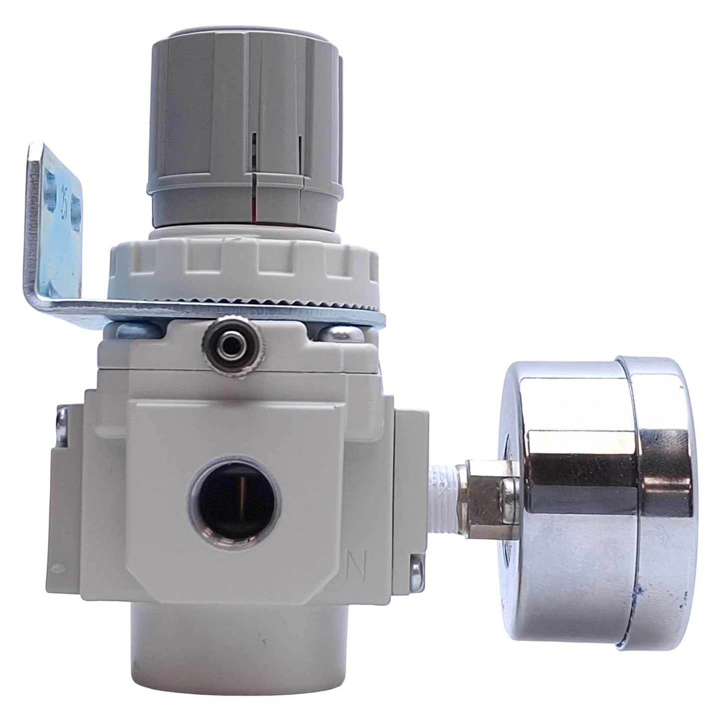 Used SMC 10-AR25-N02BG-Z-B Pneumatic Regulator 0.05-0.85MPa Set, 1.0MPa Max, 1/4" NPT