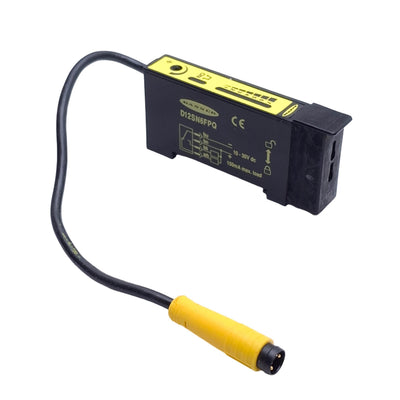 Used Banner D12SN6FPQ Fiber Optic Sensor, Voltage: 10-30VDC, Output: NPN 150mA