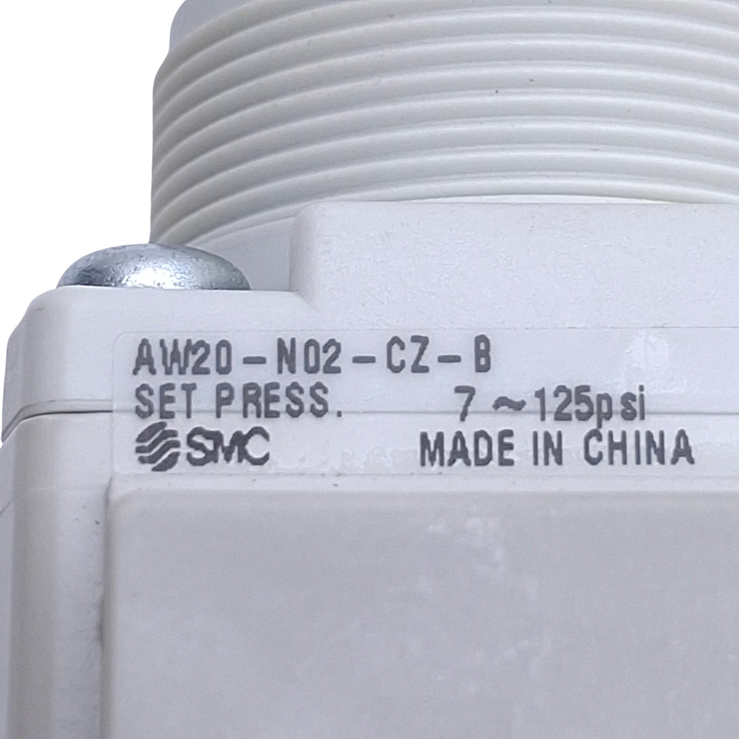 Used SMC AW20-N02-CZ-B Filter/Regulator, 1/4" NPT, 7-125psi, With 0-160psi Gauge