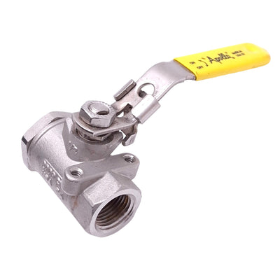 Used Apollo 76-103-27 Stainless Steel Manual Ball Valve, 1/2in NPT, 2000psi CWP