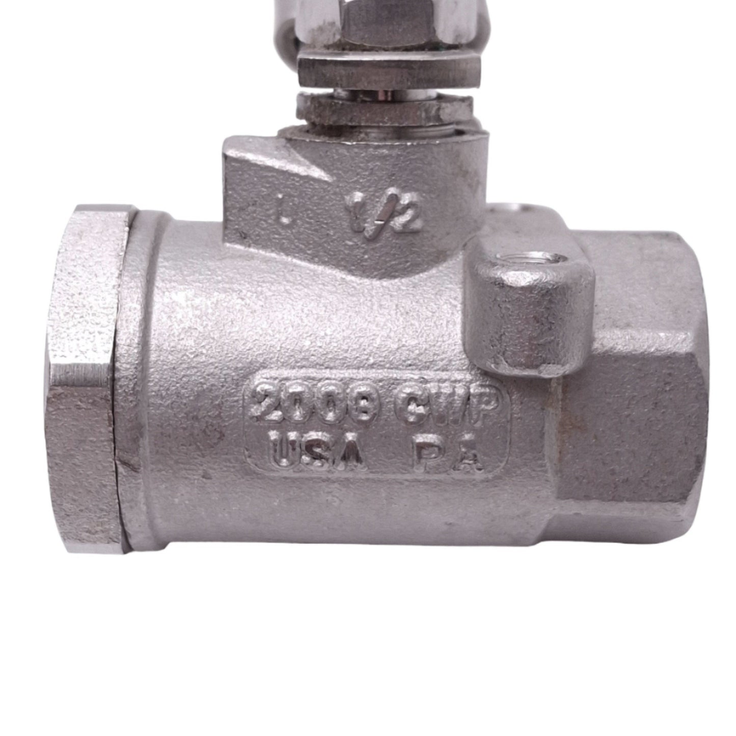 Used Apollo 76-103-27 Stainless Steel Manual Ball Valve, 1/2in NPT, 2000psi CWP
