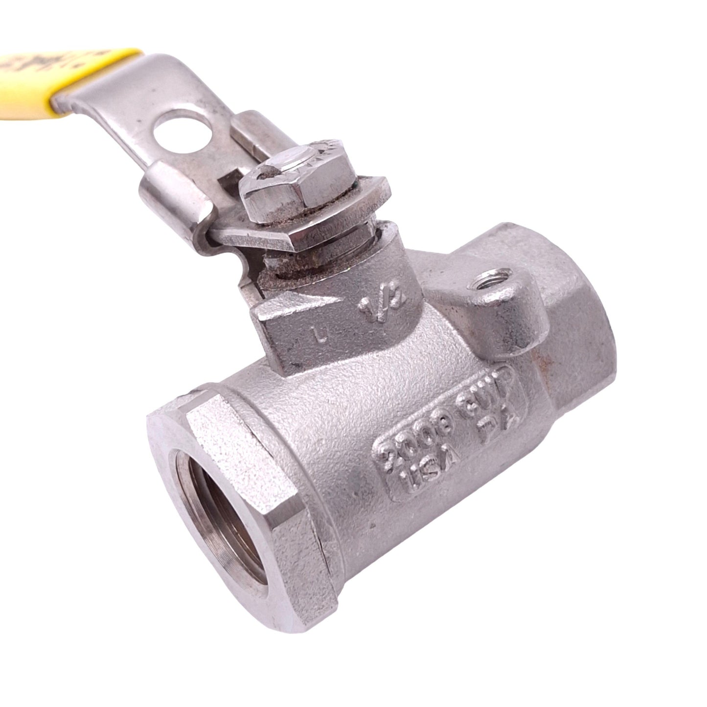 Used Apollo 76-103-27 Stainless Steel Manual Ball Valve, 1/2in NPT, 2000psi CWP