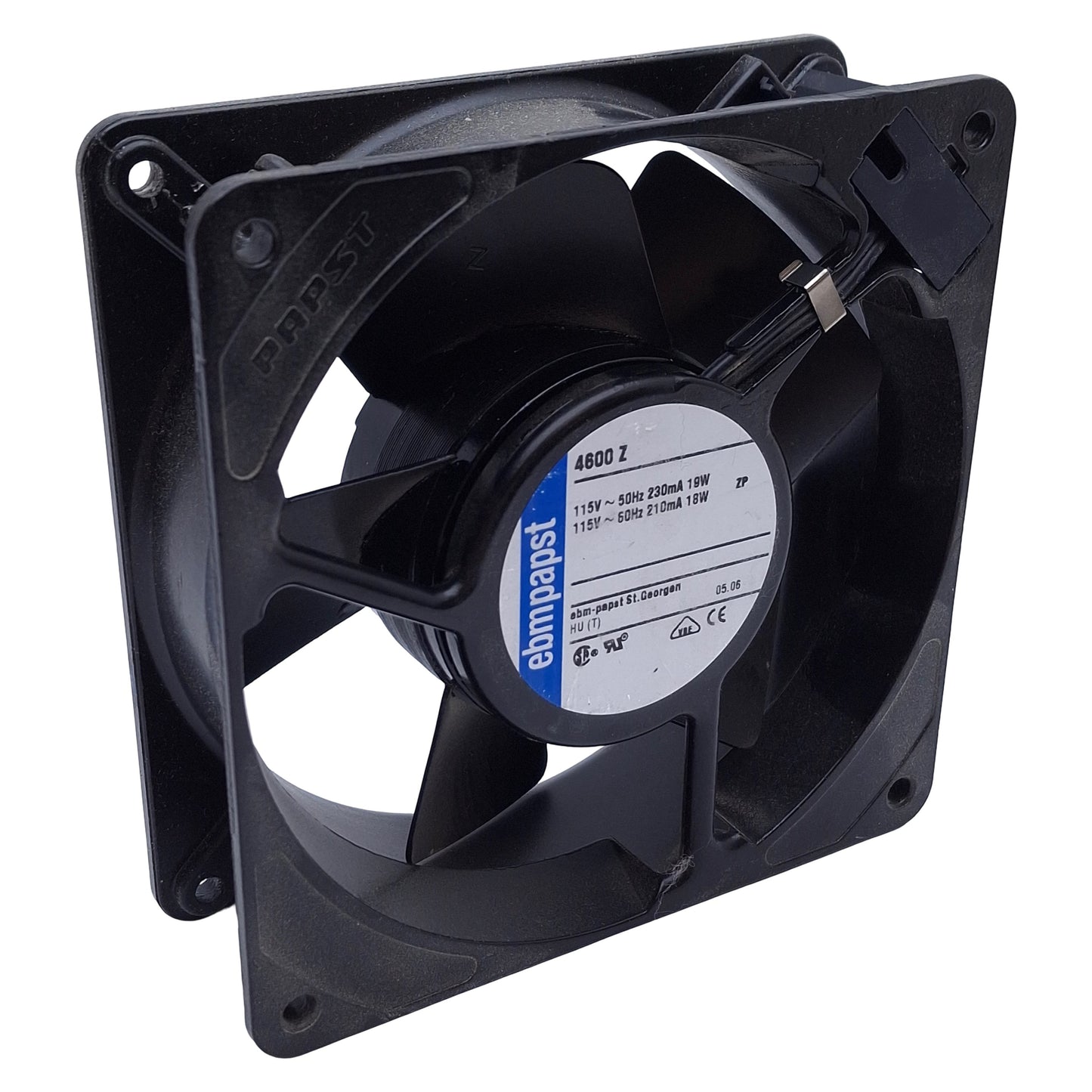 Used epm papst 4600 Z AC Axial Compact Fan 115VAC, 3100rpm, 180m³/h Flow, 119x38mm