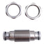 Used Lot of 5 SMC KQB2E06-00 Bulkhead Union Fitting ø6mm Tube, M14x1 Thread, 35.4mm