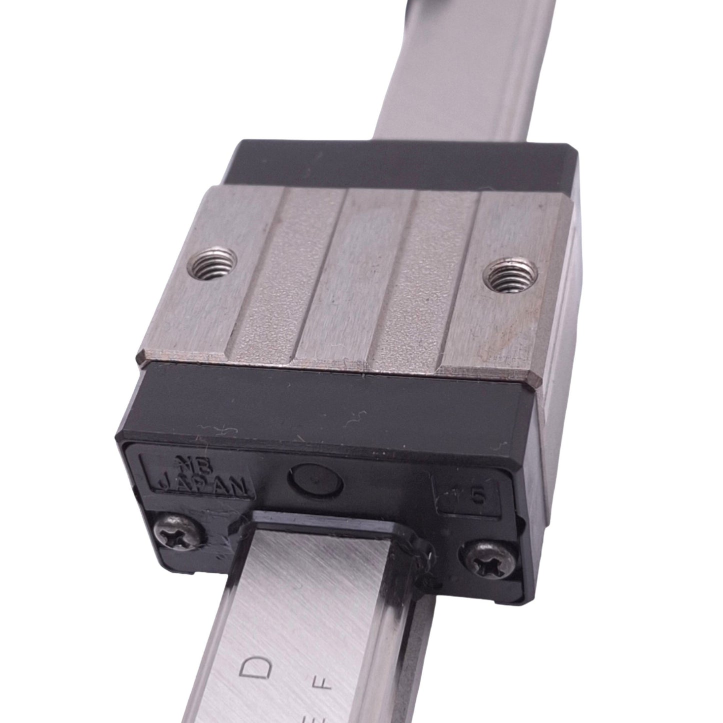 Used Nippon Bearing SGL15F Linear Bearing Slide Guide w/ 15x160mm Rail, 9.45kN Max
