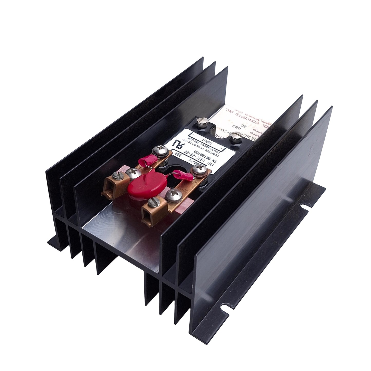 Used Control Concepts 0321-48-20 SCR Heat Sink For Power Controller, 480VAC 20A