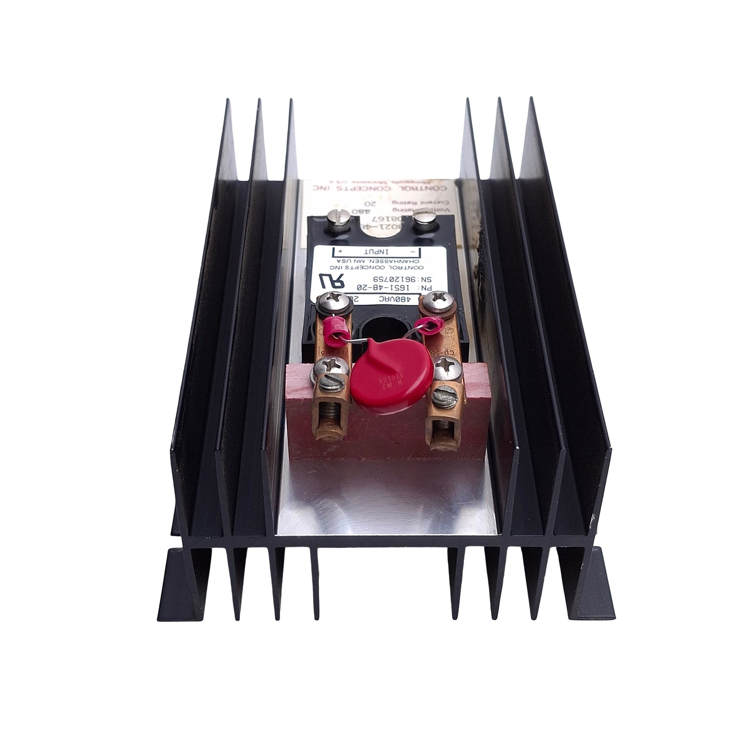 Used Control Concepts 0321-48-20 SCR Heat Sink For Power Controller, 480VAC 20A
