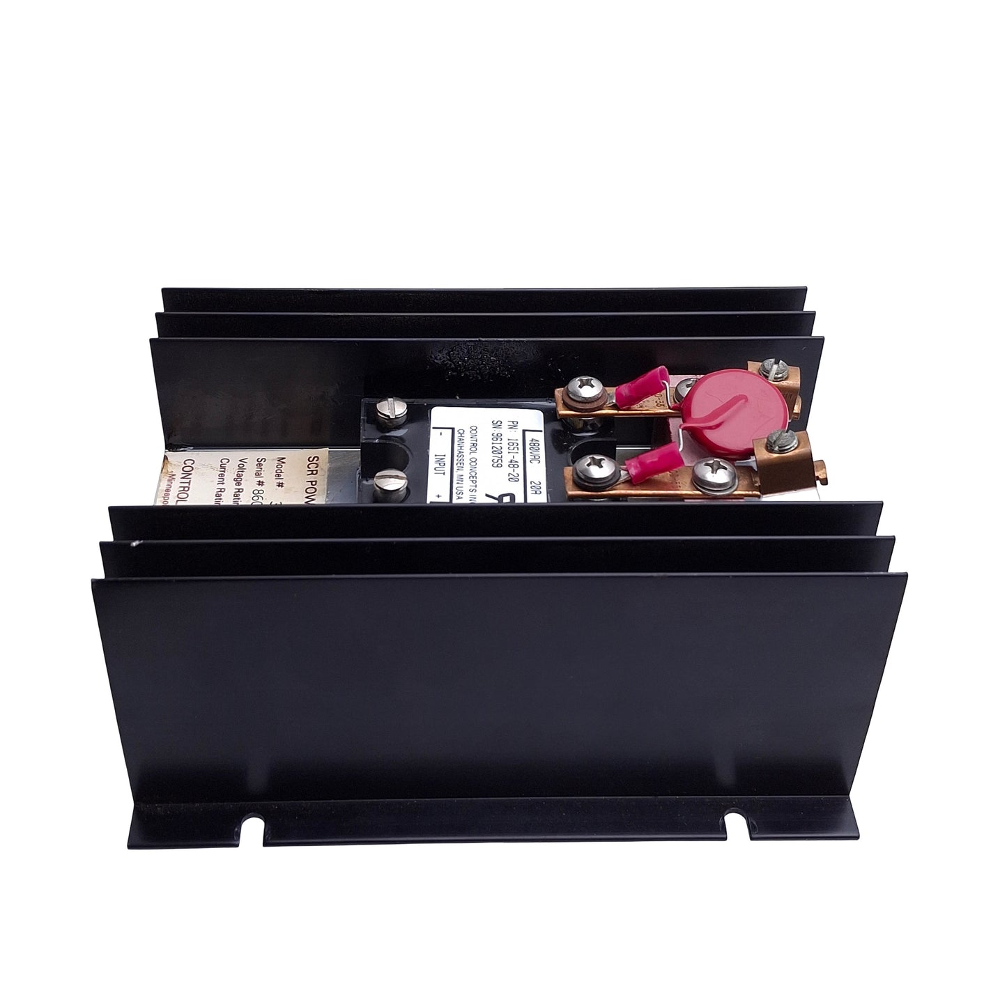 Used Control Concepts 0321-48-20 SCR Heat Sink For Power Controller, 480VAC 20A