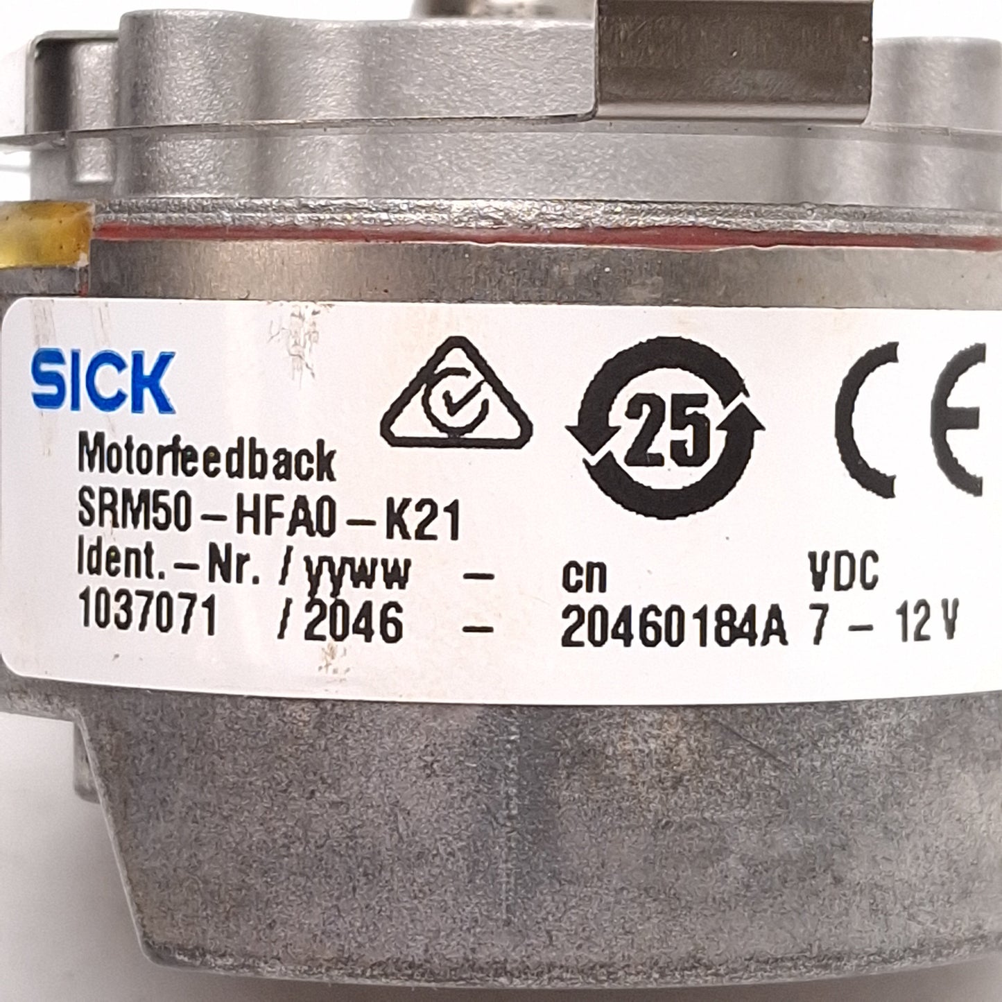 Used Sick SRM50-HFA0-K21 Rotary Hiperface Encoder, 1024ppr, 6000rpm, 7-12VDC
