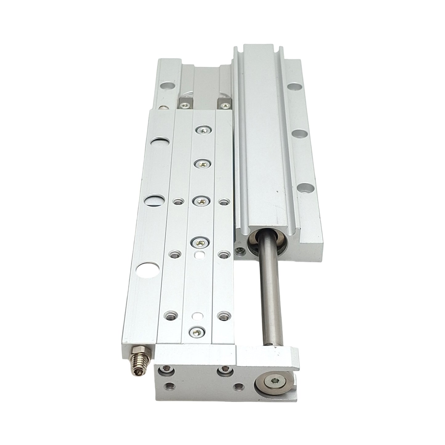 Used SMC MXF16-75 Precision Guided Cylinder, ø16mm Bore, 75mm Stroke, 0.15-0.7MPa, M5