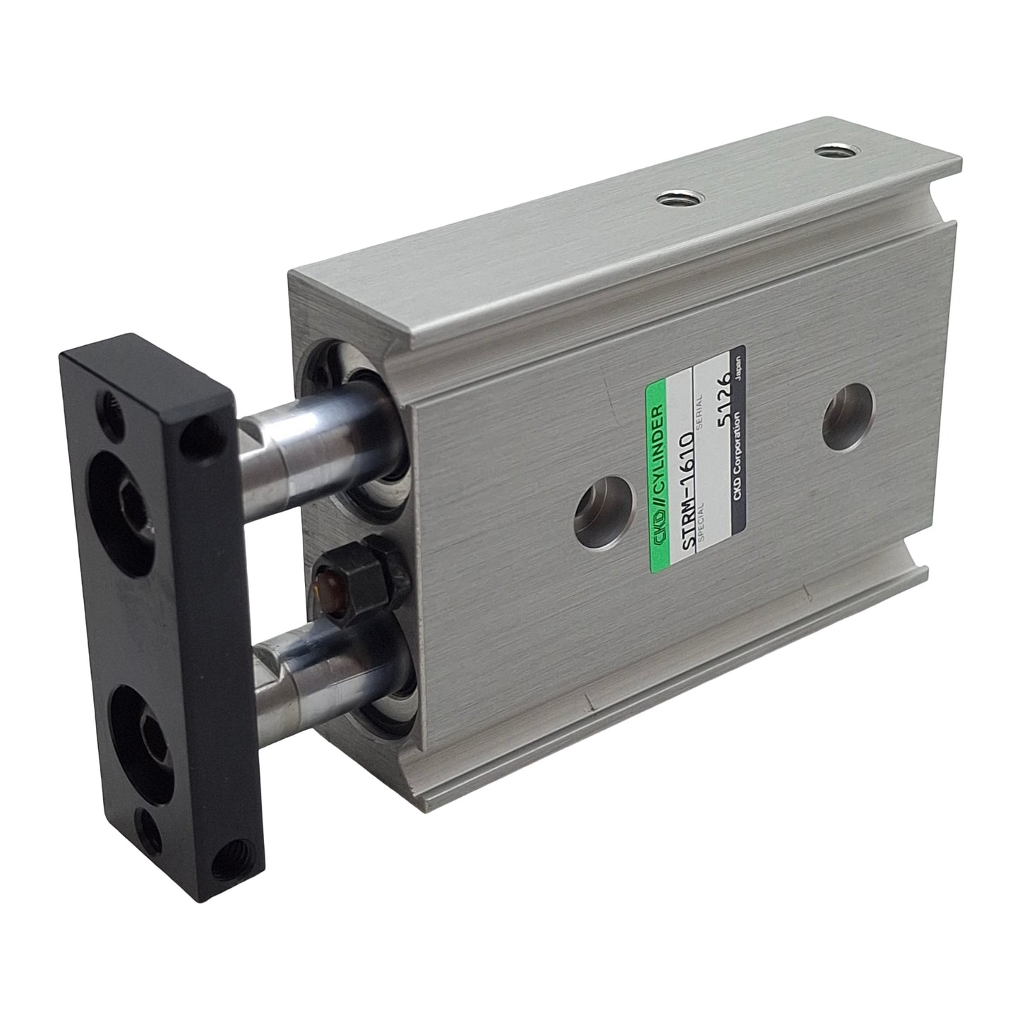 New CKD STRM-1610 Pneumatic Twin Rod Guided Cylinder ø16mm Bore, 10mm Stroke, M5x0.8