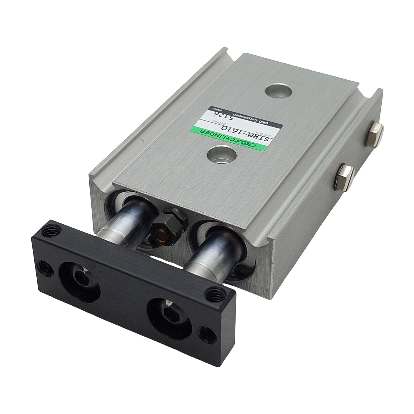 New CKD STRM-1610 Pneumatic Twin Rod Guided Cylinder ø16mm Bore, 10mm Stroke, M5x0.8