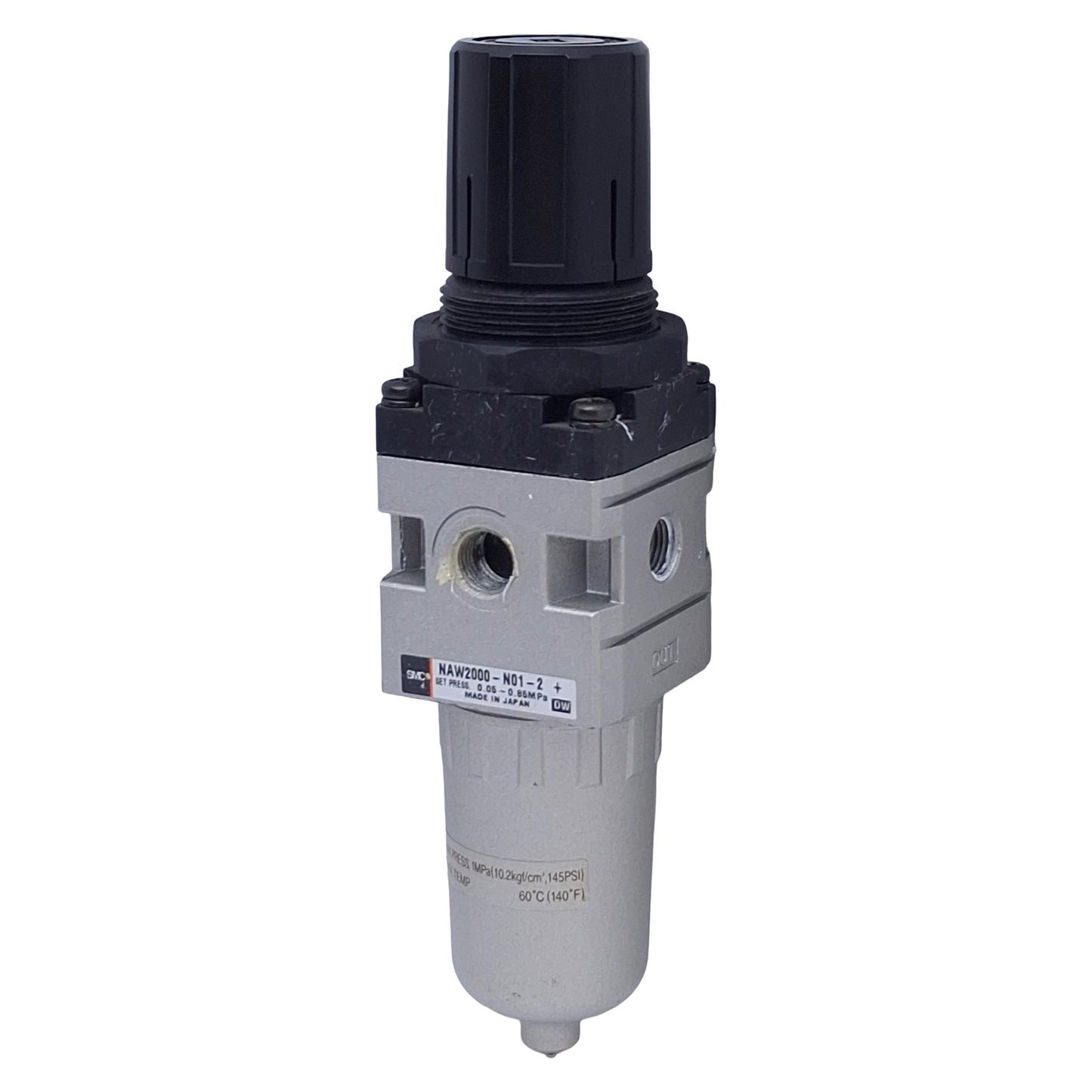 Used SMC NAW2000-N01-2 Pneumatic Filter/Regulator 5µm, 0.05-0.85MPa Set, 1/8" NPT