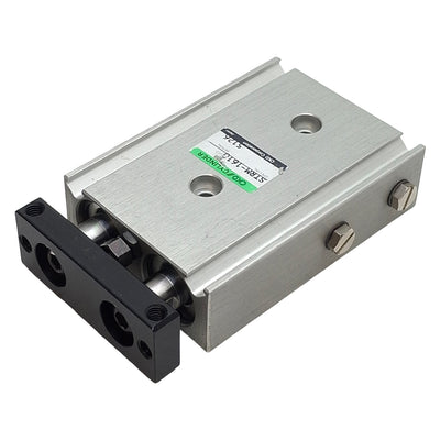 Used CKD STRM-1610 Pneumatic Twin Rod Guided Cylinder, ø16mm Bore 10mm Stroke, M5x0.8