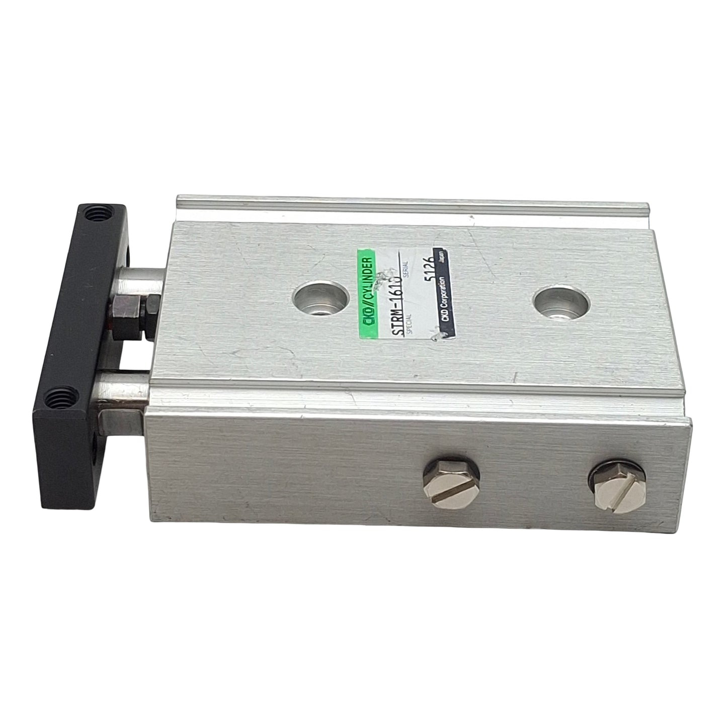 Used CKD STRM-1610 Pneumatic Twin Rod Guided Cylinder, ø16mm Bore 10mm Stroke, M5x0.8