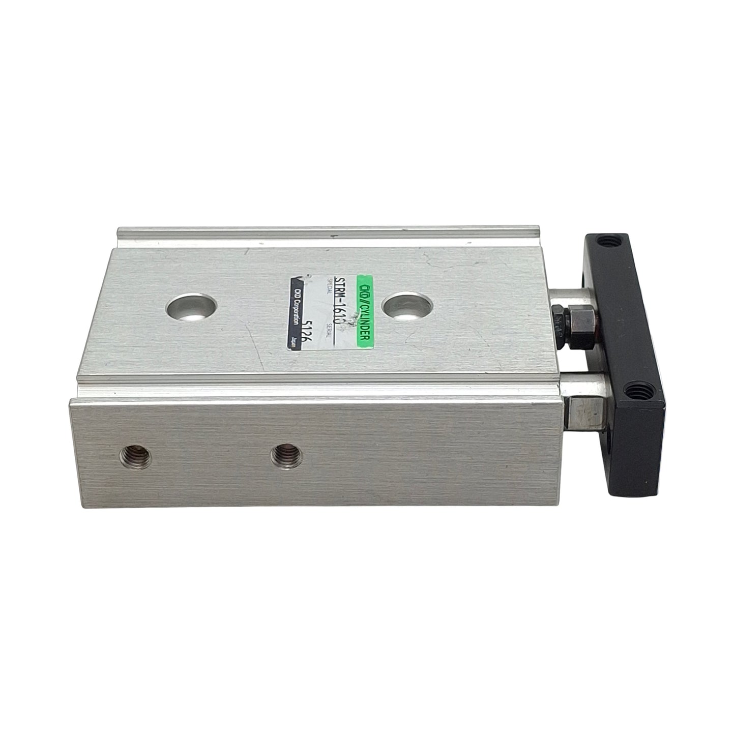 Used CKD STRM-1610 Pneumatic Twin Rod Guided Cylinder, ø16mm Bore 10mm Stroke, M5x0.8