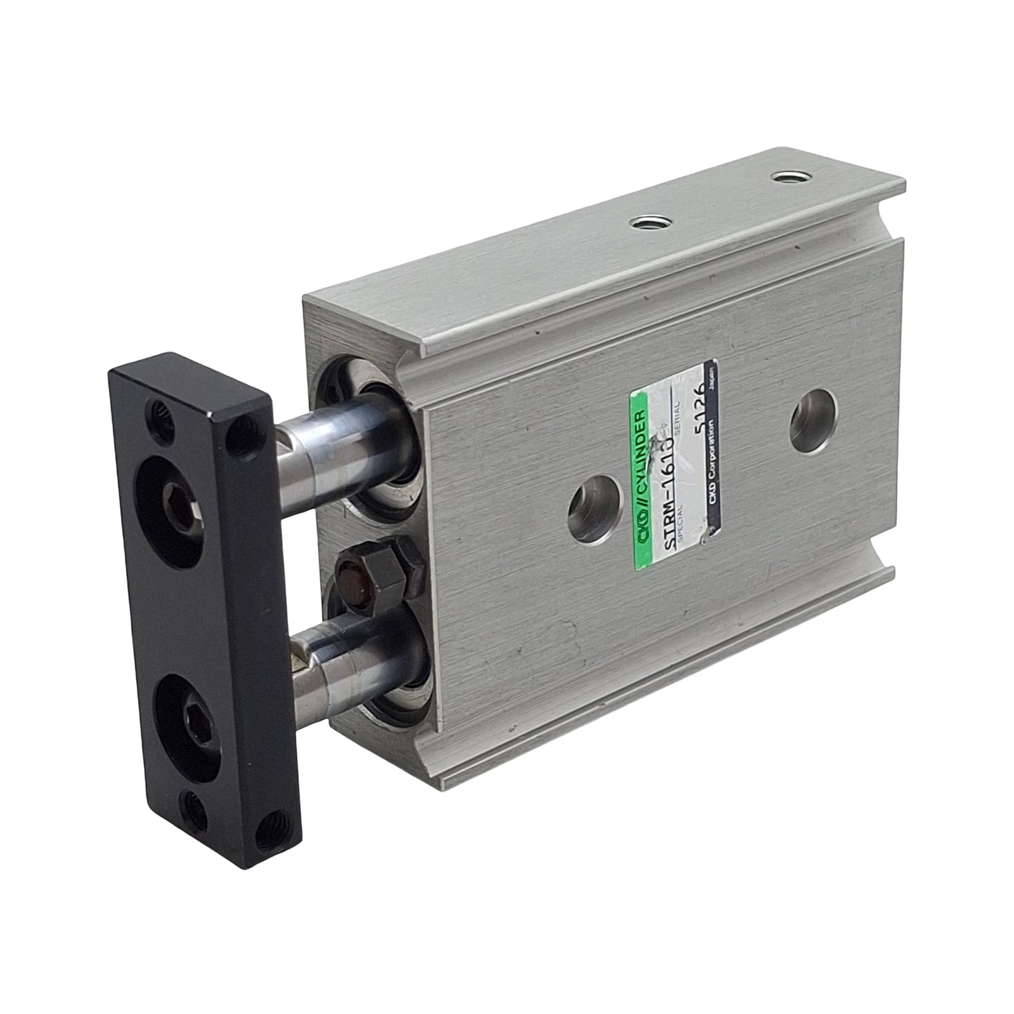 Used CKD STRM-1610 Pneumatic Twin Rod Guided Cylinder, ø16mm Bore 10mm Stroke, M5x0.8