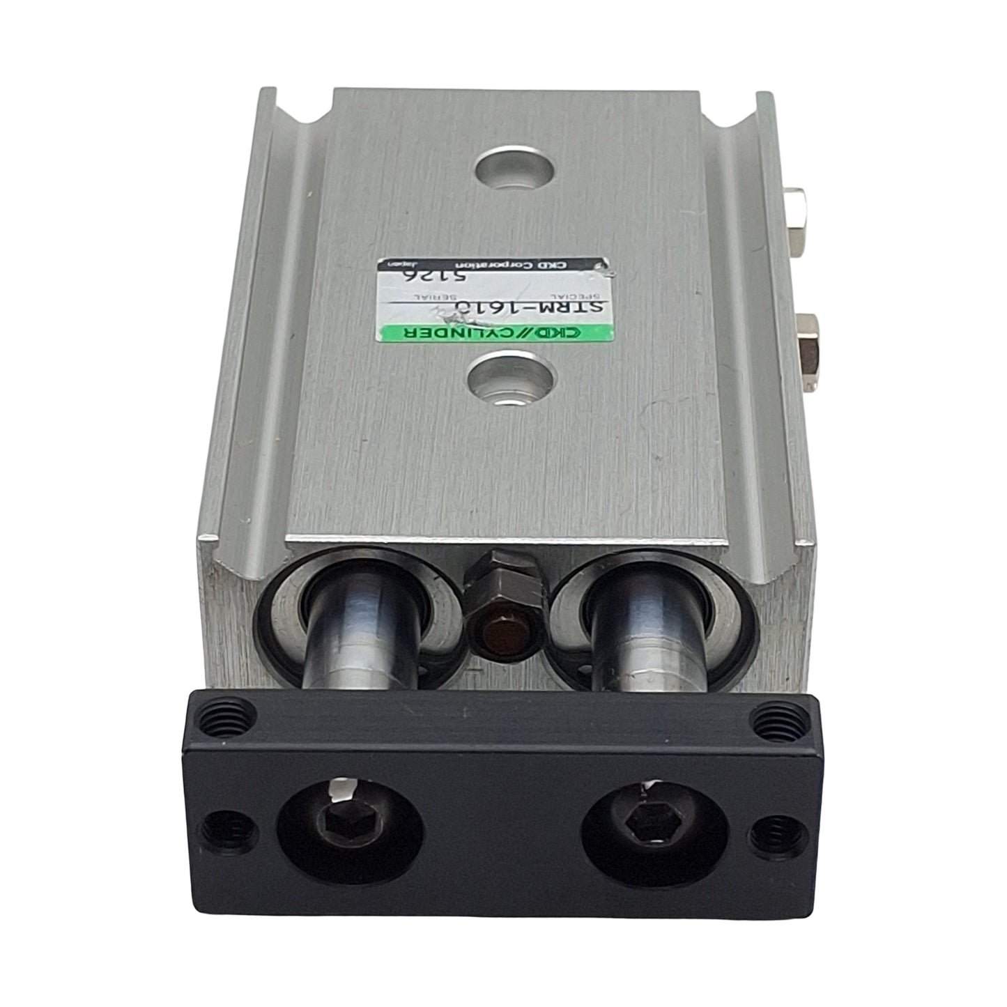 Used CKD STRM-1610 Pneumatic Twin Rod Guided Cylinder, ø16mm Bore 10mm Stroke, M5x0.8