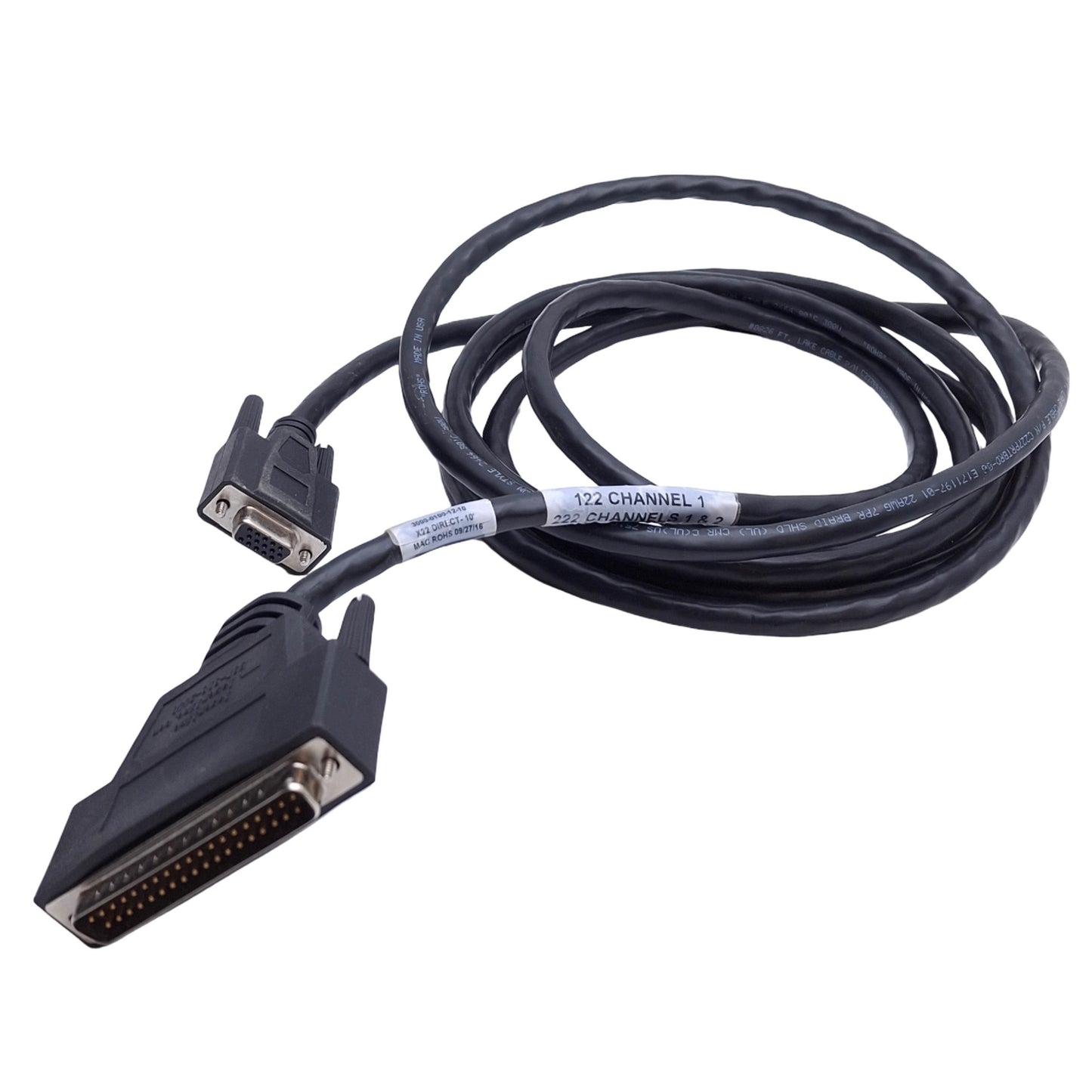 Used LaserLinc 3000-0100-12-10 PLC Cable For Triton TLAser222 Micrometer Head, DB15