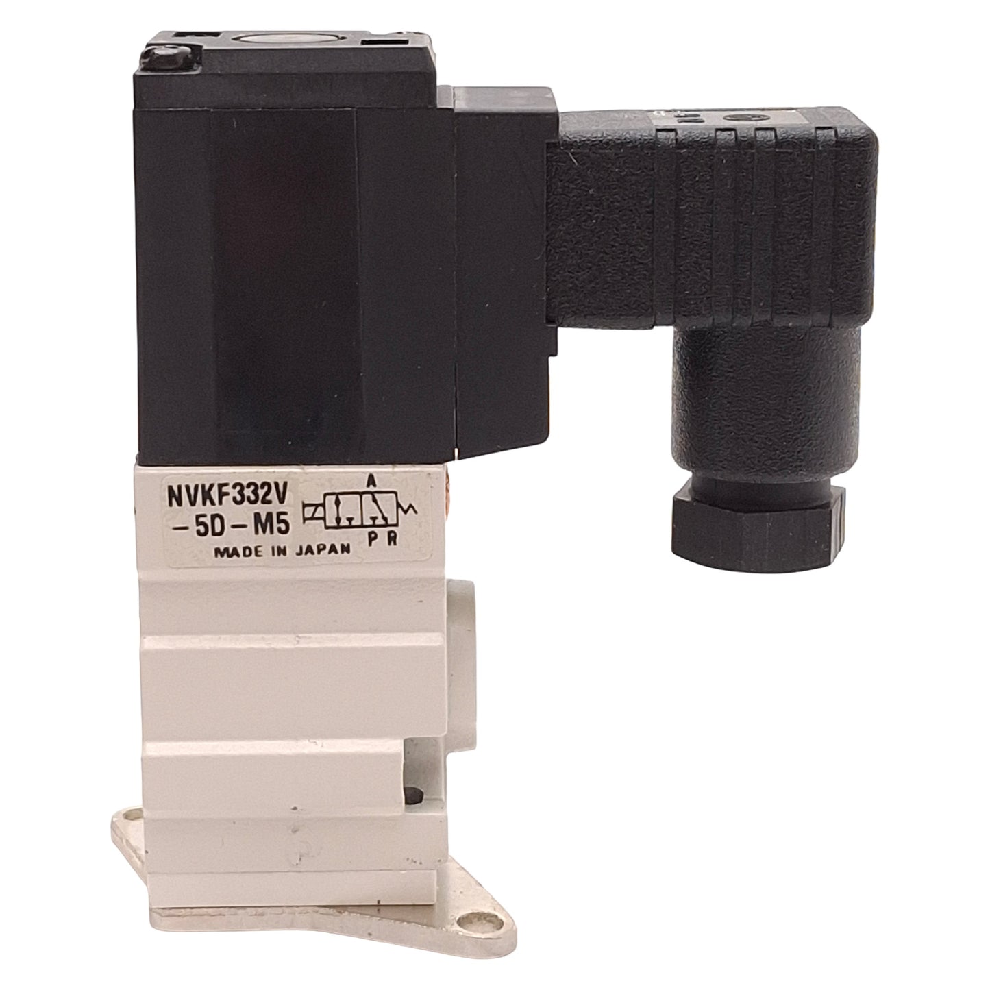 Used Lot of 2 SMC NVKF332V-5D-M5 Solenoid Valve, 1 Torr to 100psi, 10-32, 24VDC Coil