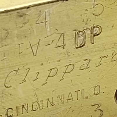 Used Clippard TV-4DP Brass Toggle Valve, 4/3-Way, 1/8in NPT, 150psi Max, 125l/min