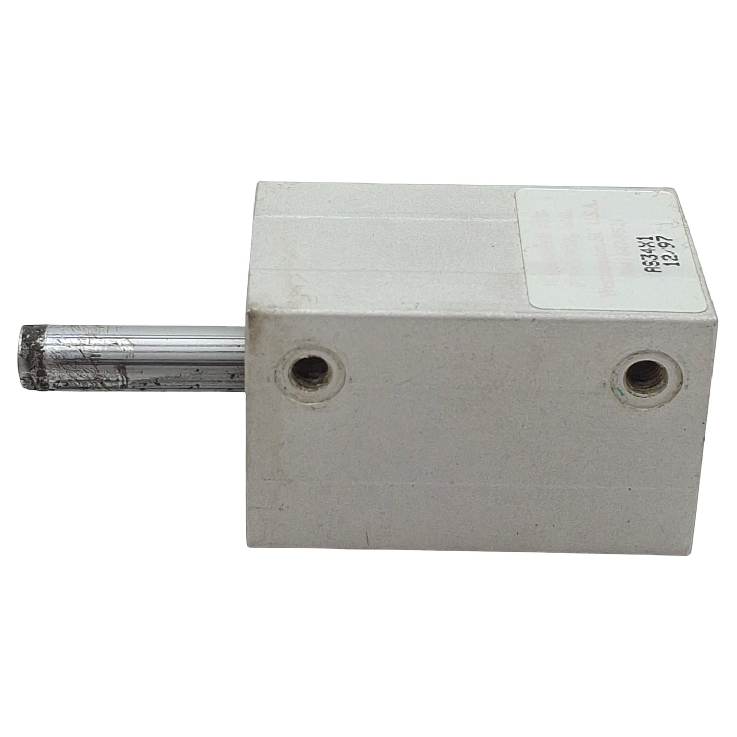 Used Compact AS34X1 Pneumatic Cylinder, ø3/4in Bore, 1in Stroke, #10-32UNF