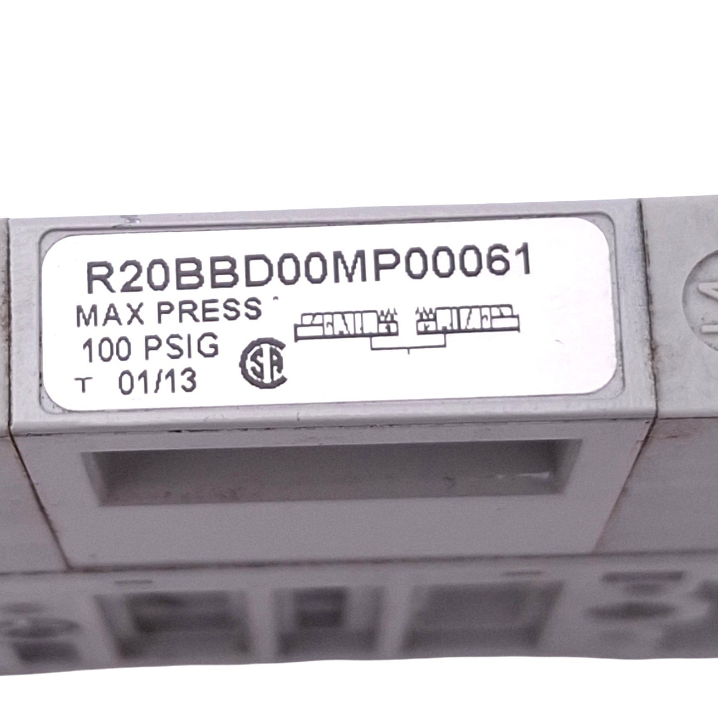 Used Numatics R20BBD00MP00061 Solenoid Valve, Dual 3-Way NC, 100psi Max, 24VDC Coil