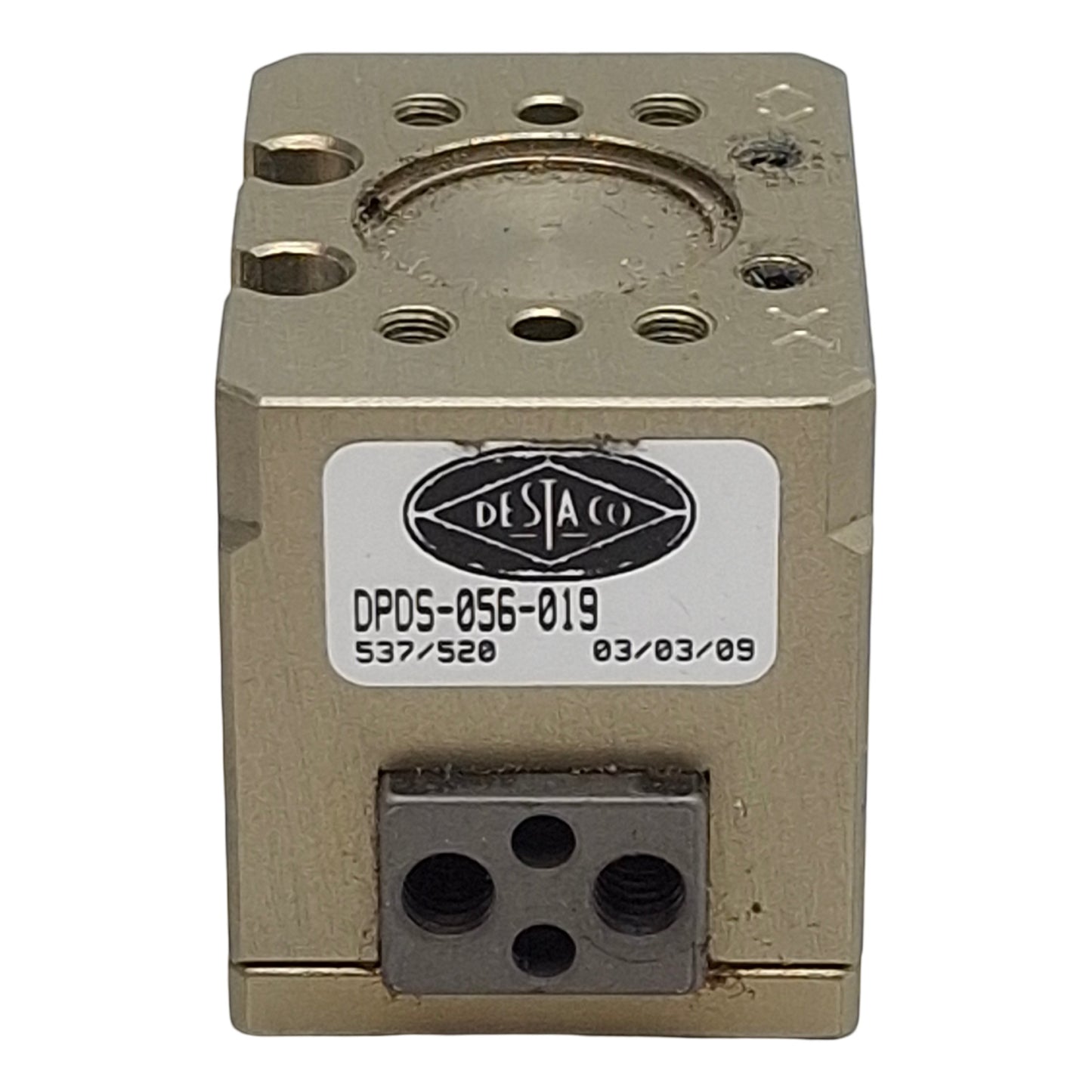 Used Destaco DPDS-056-019 2-Jaw Parallel Gripper, ø0.563in Bore, 0.19in Stroke, 22lbf