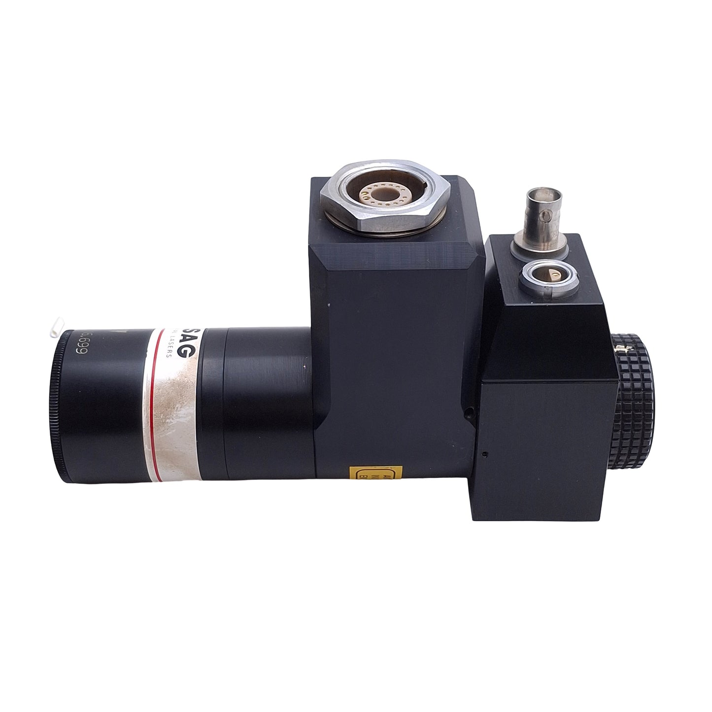 Used LASAG Corp 34.0416.699 Industrial Laser Head / Lens Assembly For LASAG Lasers