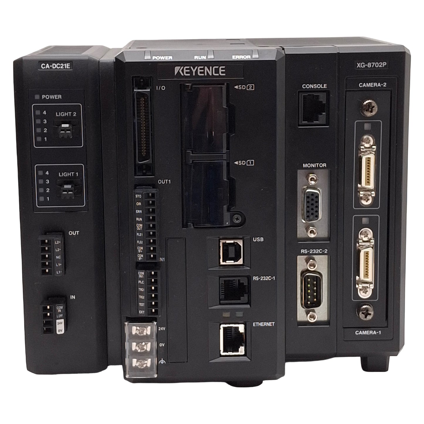 Used Keyence XG-8702P / CA-DC21E Multi-Camera Imaging System/Controller, 24VDC
