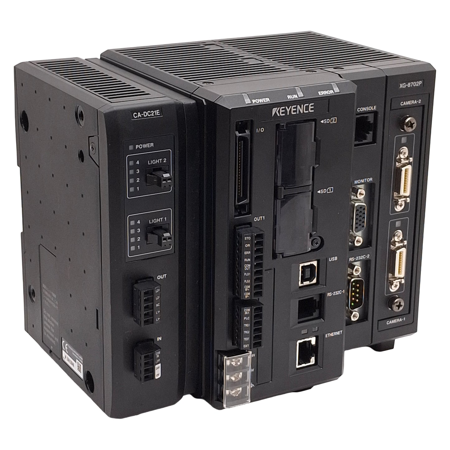 Used Keyence XG-8702P / CA-DC21E Multi-Camera Imaging System/Controller, 24VDC