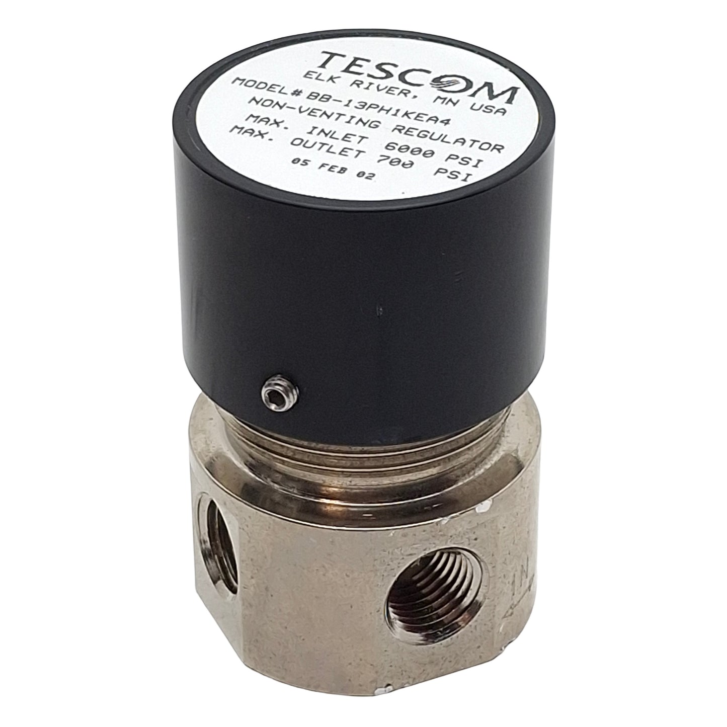 Used Tescom BB-13PH1KEA4 Pneumatic Regulator, 6000psi In, 700psi Set, 1/4in NPT