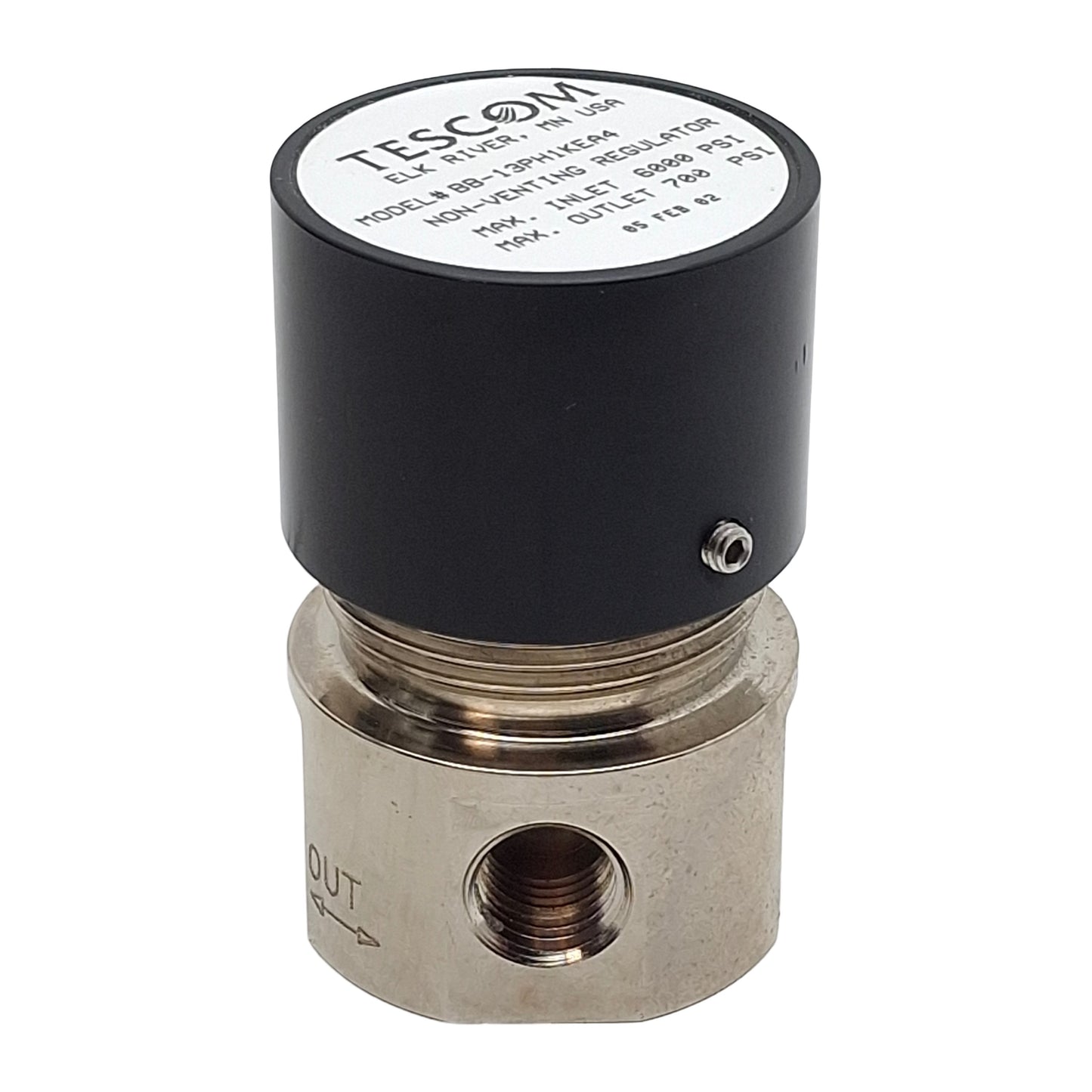 Used Tescom BB-13PH1KEA4 Pneumatic Regulator, 6000psi In, 700psi Set, 1/4in NPT