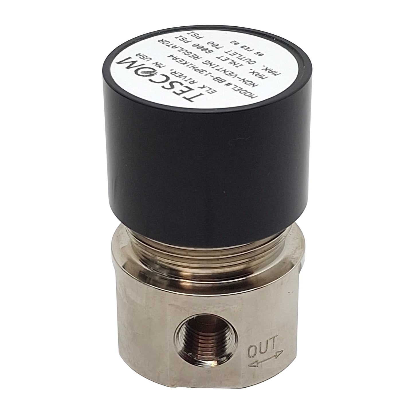 Used Tescom BB-13PH1KEA4 Pneumatic Regulator, 6000psi In, 700psi Set, 1/4in NPT