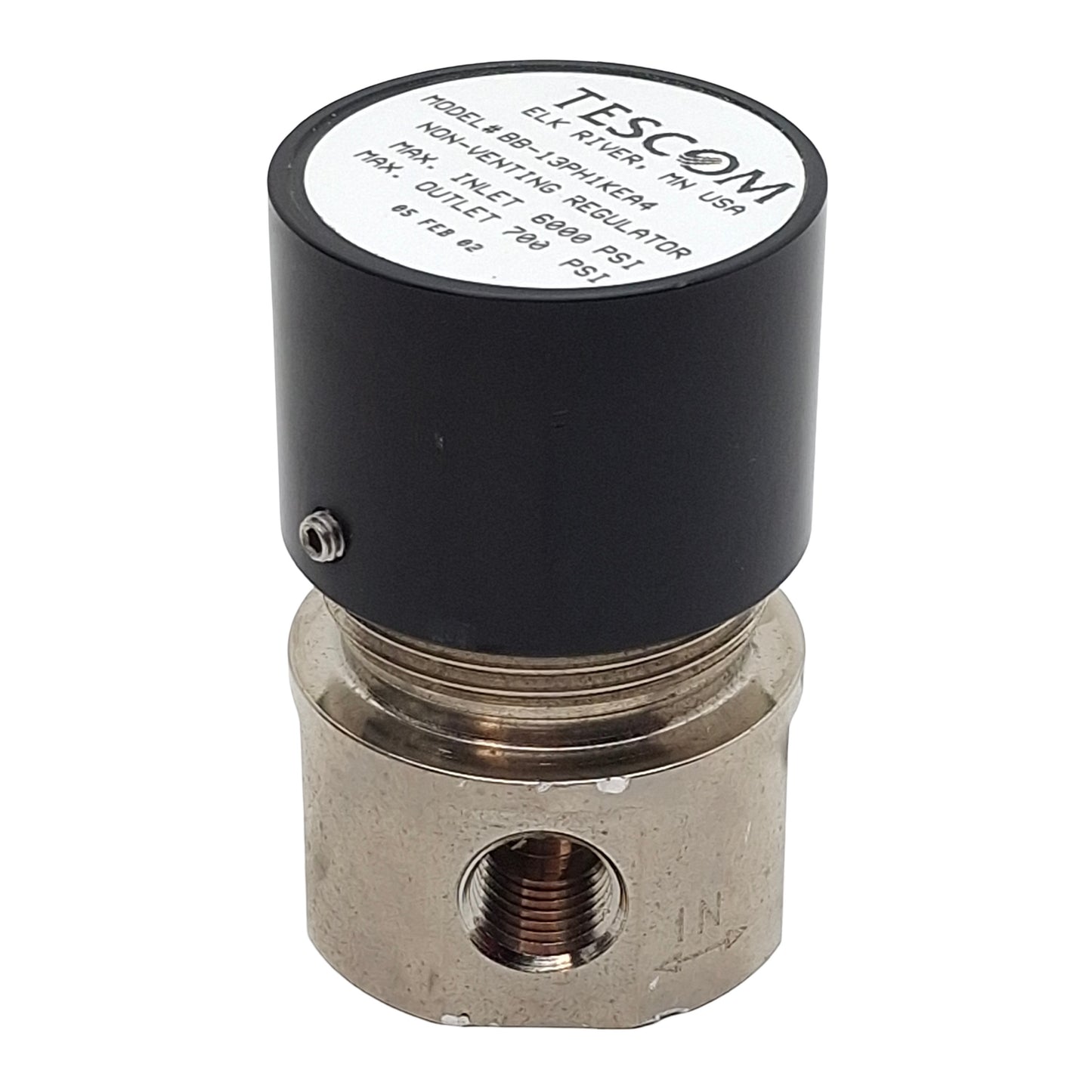 Used Tescom BB-13PH1KEA4 Pneumatic Regulator, 6000psi In, 700psi Set, 1/4in NPT