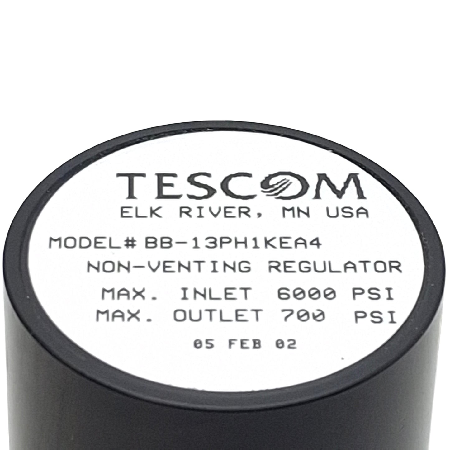 Used Tescom BB-13PH1KEA4 Pneumatic Regulator, 6000psi In, 700psi Set, 1/4in NPT