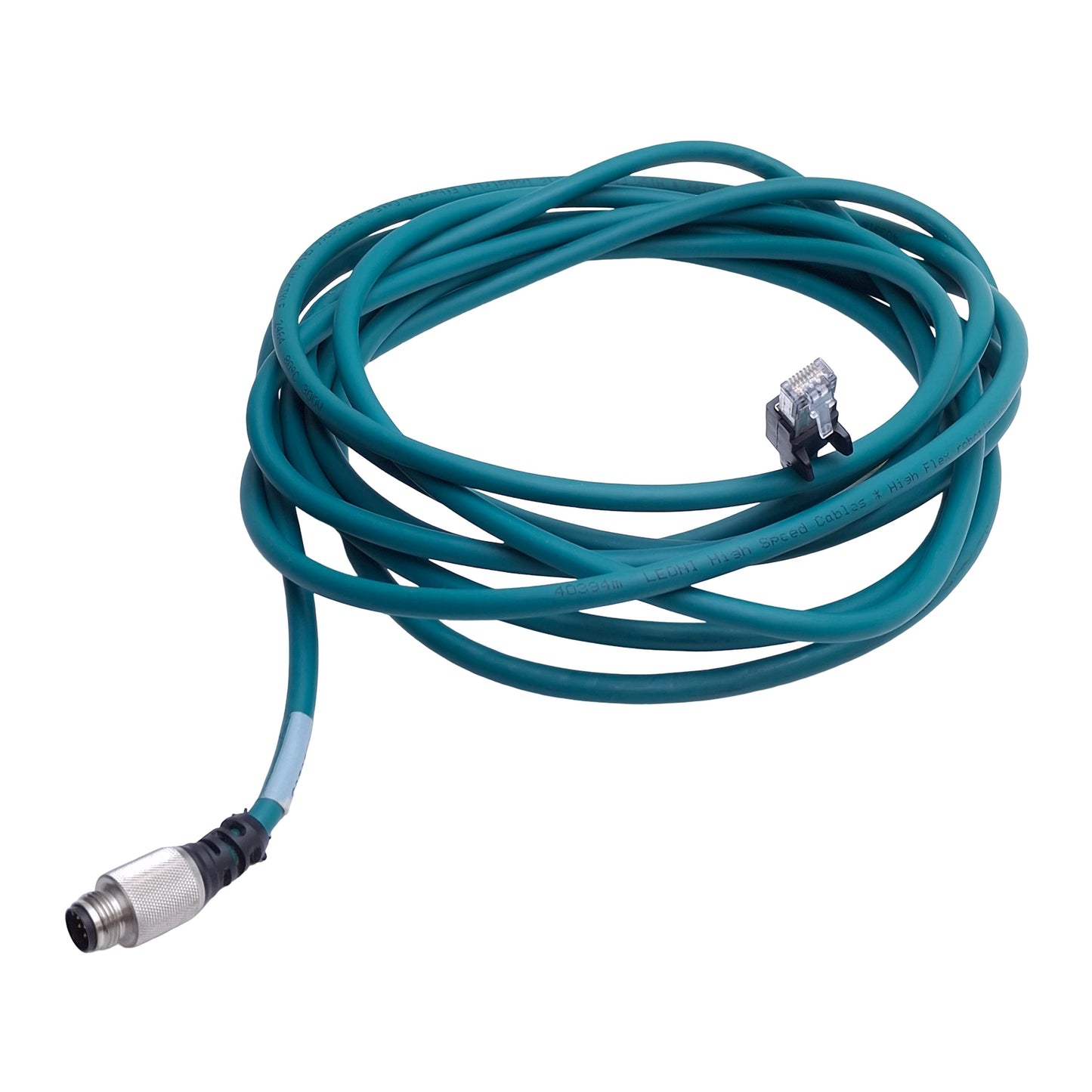 Used Cognex 849011003 In-Sight Camera Ethernet Cable 8-Wire RJ45 to M12 Male 5m