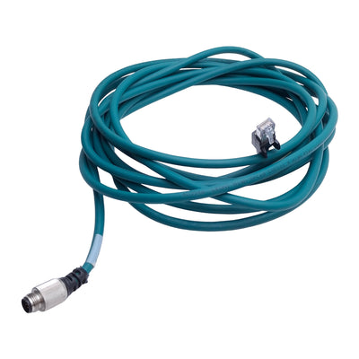 Used Cognex 849011003 In-Sight Camera Ethernet Cable 8-Wire RJ45 to M12 Male 5m