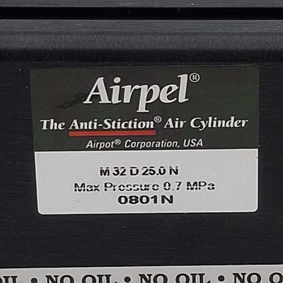 Used Airpel M32D25.0N Anti-Stiction Air Cylinder, ø32.5mm Bore, 25mm Stroke, 0.7MPa