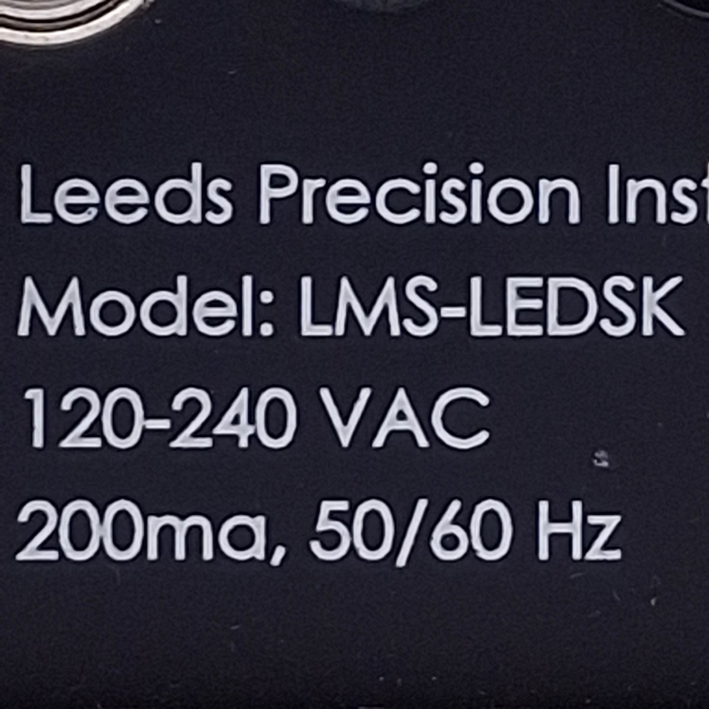 Used Leeds LMS-LEDSK LED Spot Light Kit w/ Flex Arm, 120-240VAC 200mA Input, ø22mm