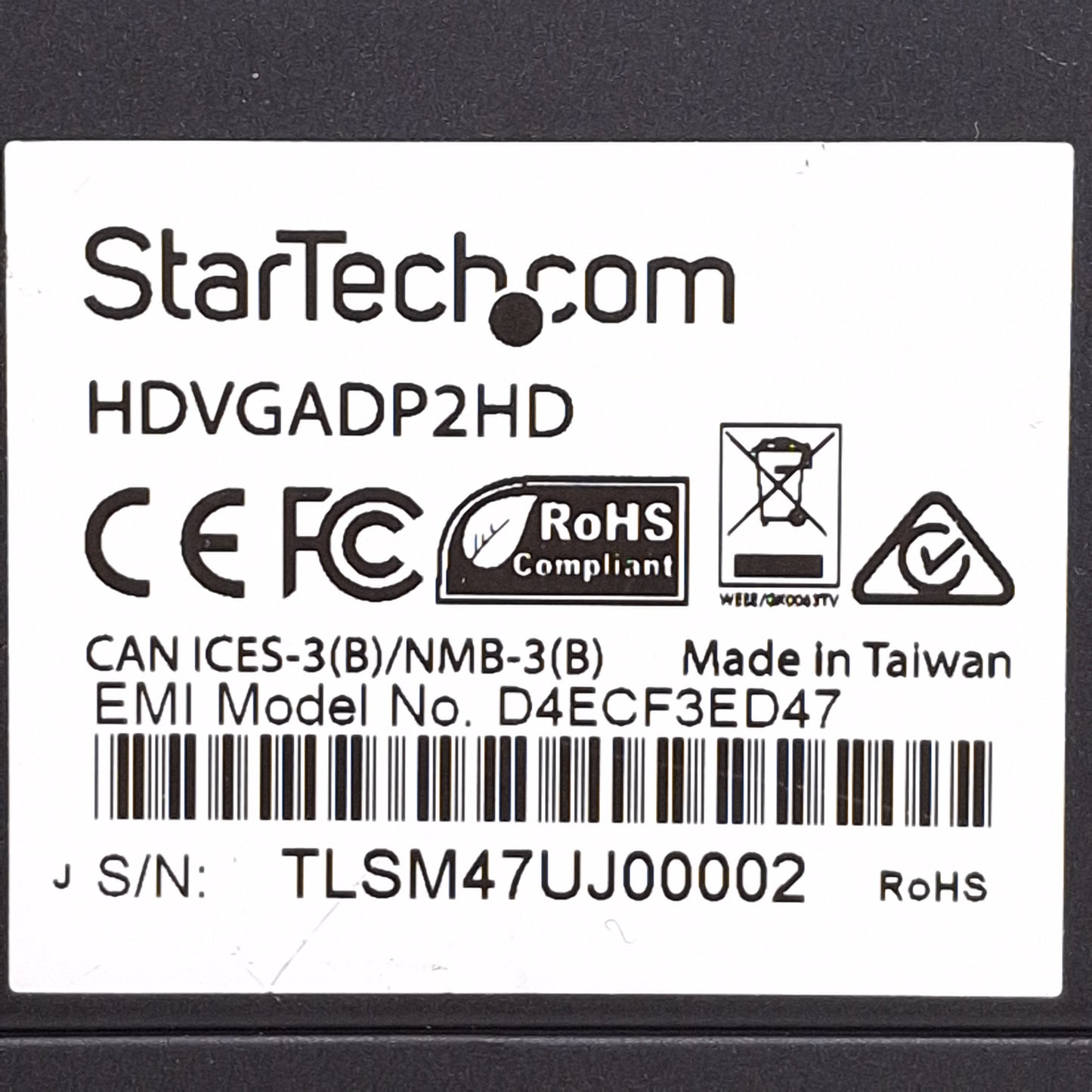 Used StarTech HDVGADP2HD Multi-Input To HDMI Automatic Switch & Converter, 12VDC