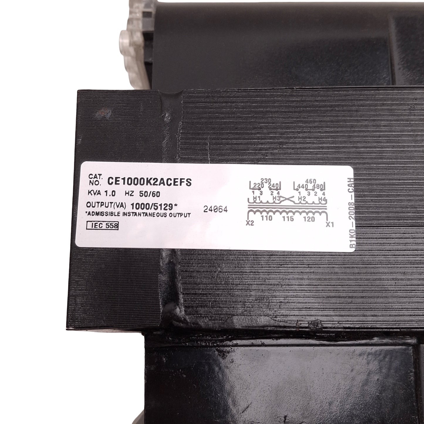 Used Cutler Hammer CE1000K2ACEFS Transformer 240/480V Primary, 110/115/120V Secondary