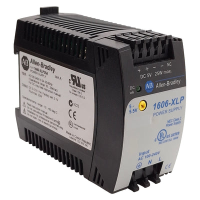 Used Allen Bradley 1606-XLP25A Power Supply, 25W, 100-240VAC Input, 5-5.5VDC Output