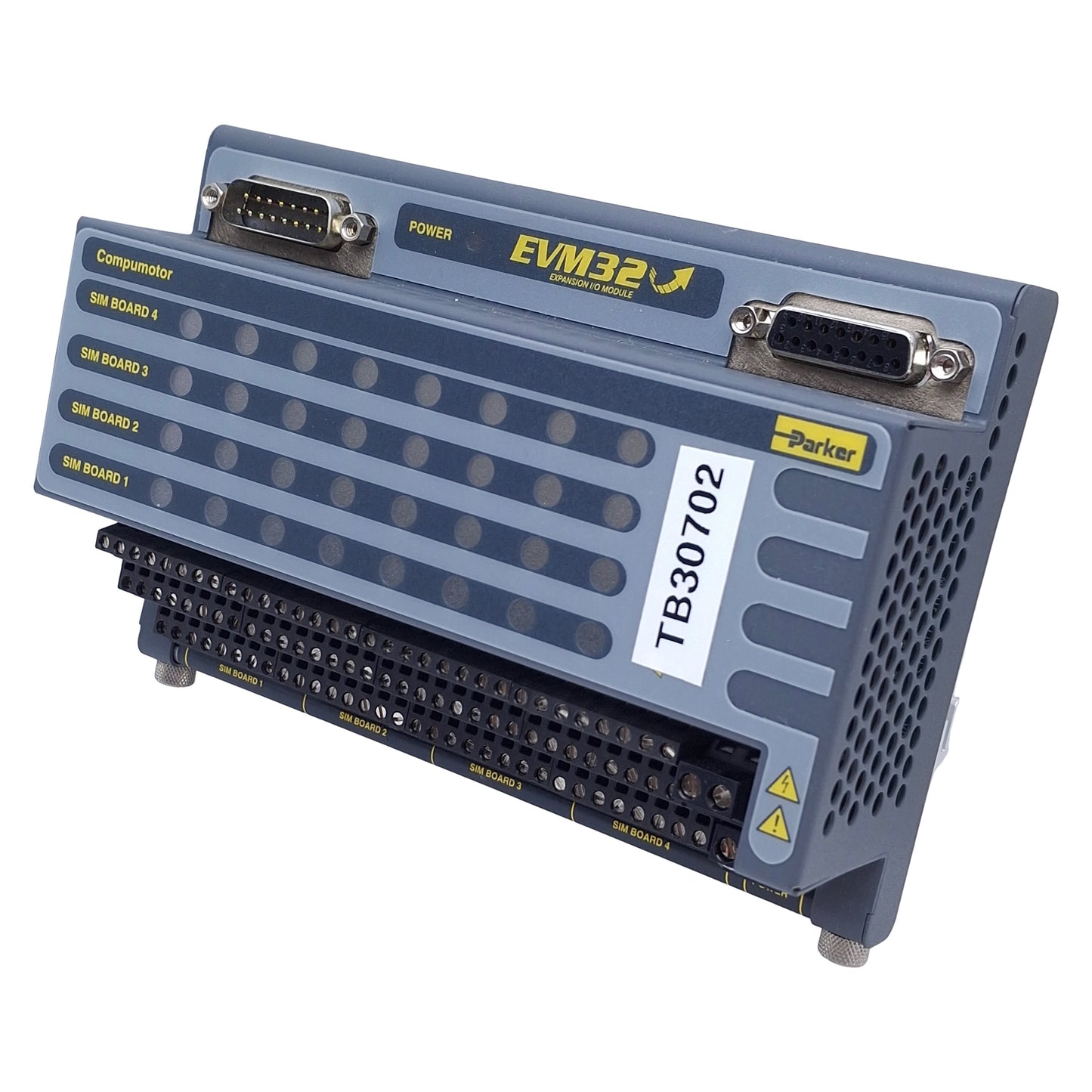 Used Parker EVM32-BASE Compumotor Expansion I/O Module Baseboard, 4x SIM Slot, 15-Pin