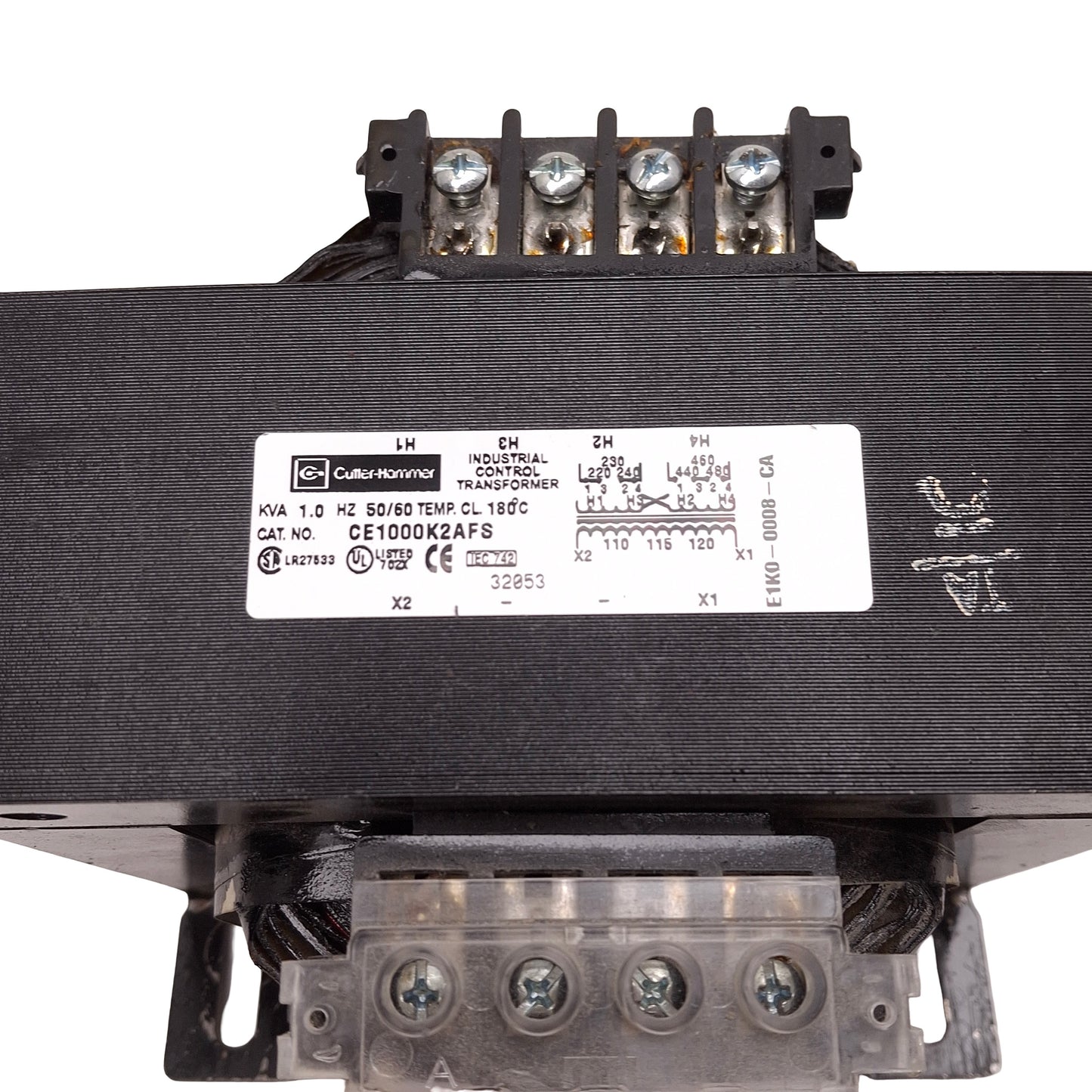 Used Cutler Hammer CE1000K2AFS Transformer 230/460V Primary, 120V Secondary, 1.0KVA