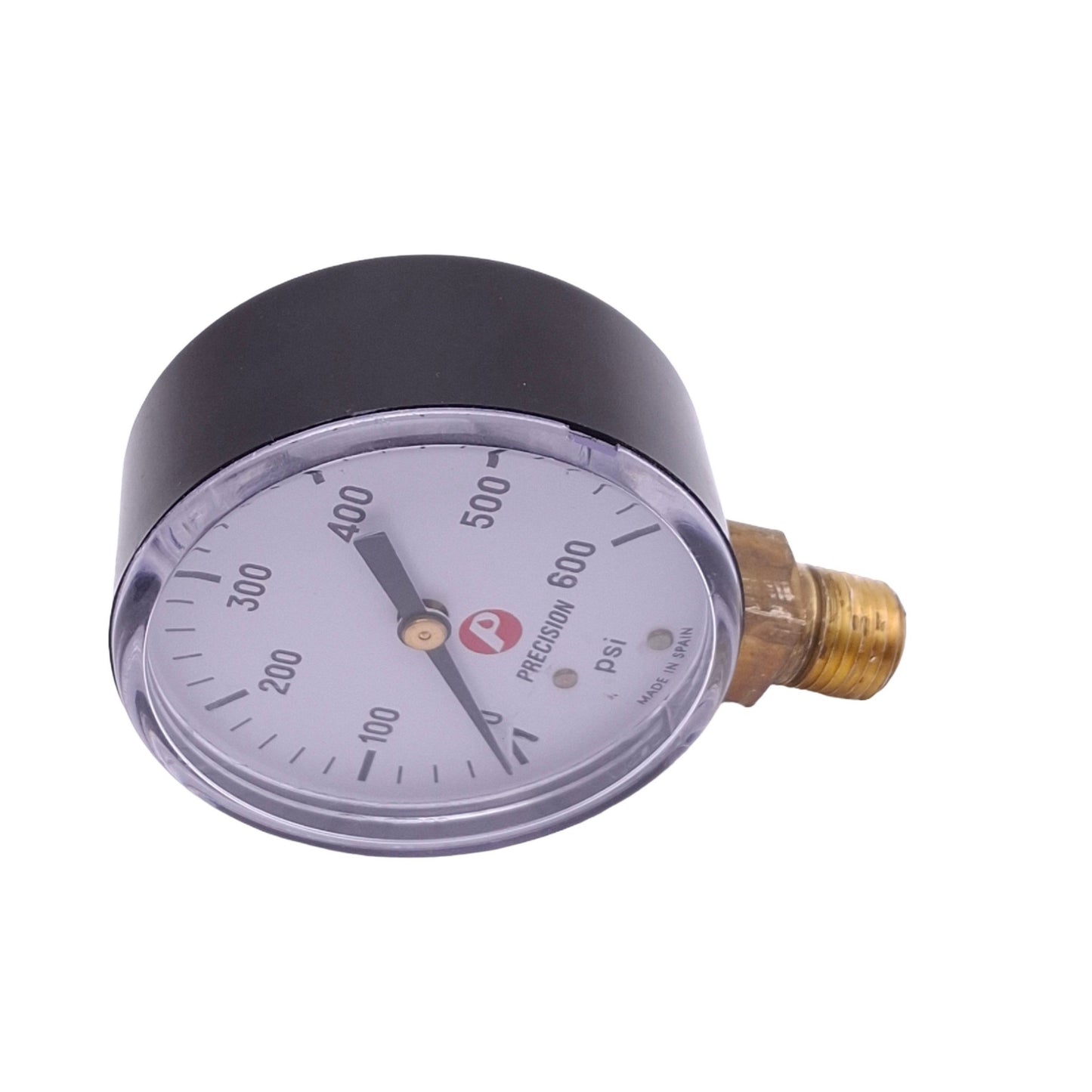 Used Precision Fitting & Valve SG 600 Pressure Gauge, 600psi, 1/4in NPT, 2-1/2in Face