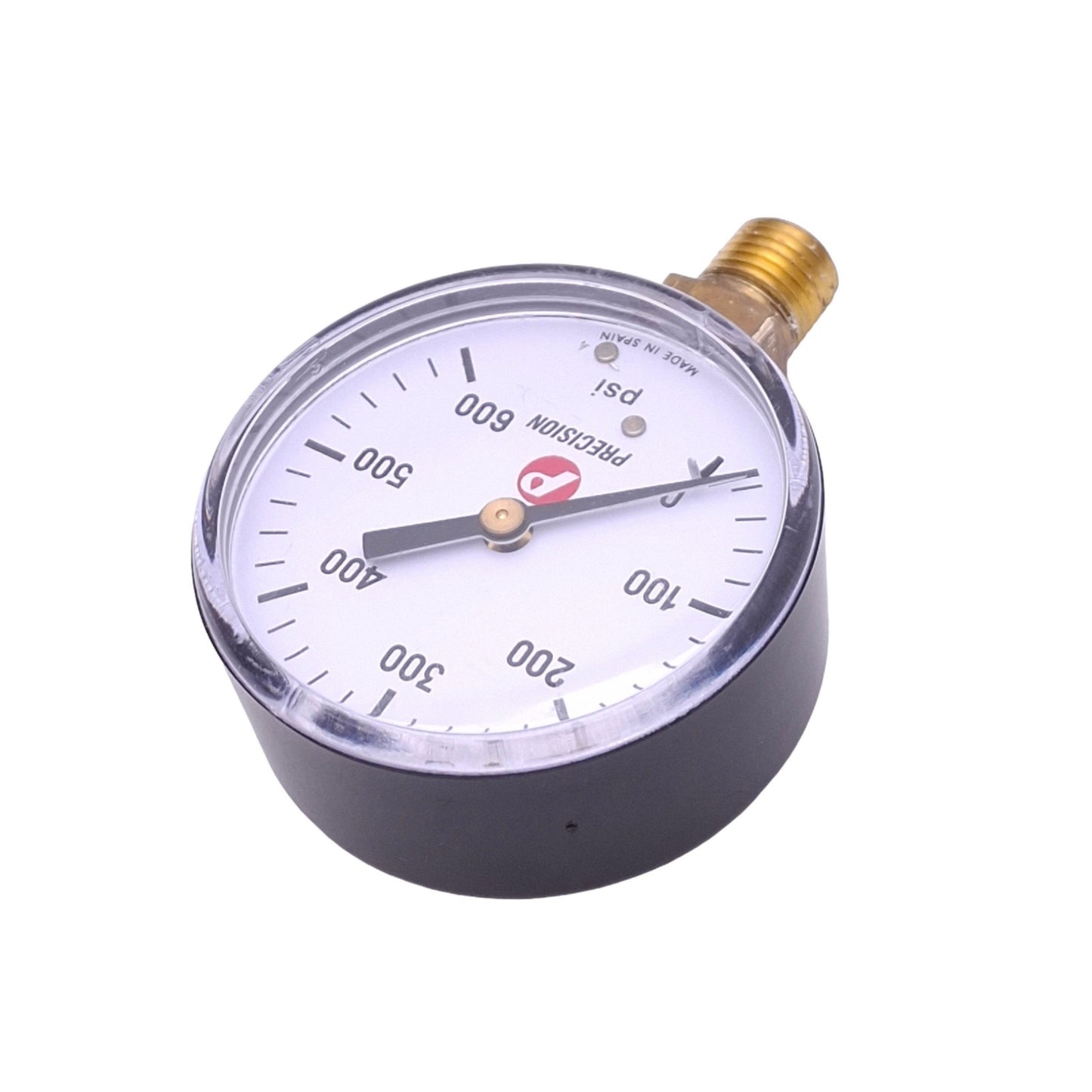Used Precision Fitting & Valve SG 600 Pressure Gauge, 600psi, 1/4in NPT, 2-1/2in Face